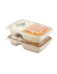 (1 lot   150 couvercles) couvercle pour boîte à 2 compartiments