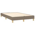 vidaXL Lit à sommier tapissier avec matelas Taupe 120x200 cm Tissu