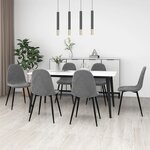 vidaXL Chaises à manger lot de 6 gris clair velours