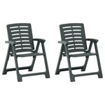 vidaXL Ensemble de bistro pliable 3 Pièces Plastique Vert