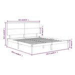 vidaXL Cadre de lit Blanc Bois de pin massif 160x200 cm
