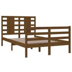 vidaXL Cadre de lit Marron miel Bois de pin massif 120x200 cm