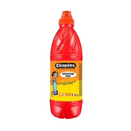 Gouache Néfertari BaBy Rouge Vif 1 litre CLÉOPÂTRE