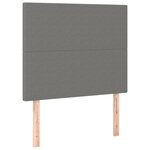 vidaXL Lit à sommier tapissier et matelas Gris foncé 90x190 cm Tissu