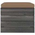 vidaXL Salon palette de jardin 2 Pièces avec coussins bois de pin massif