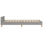 vidaXL Cadre de lit avec tête de lit Gris clair 80x200 cm Tissu