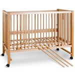 Lit d'appoint XXL HAJO hêtre NATUREL 120x60 cm