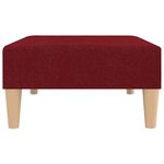 vidaXL Repose-pied Rouge bordeaux 78x56x32 cm Tissu