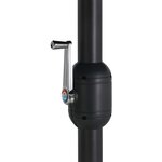 vidaXL Parasol d'extérieur et poteau en aluminium 460 x 270 cm Noir