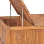 vidaXL Table basse avec dessus rabattable 65x65x35 cm Bois de teck