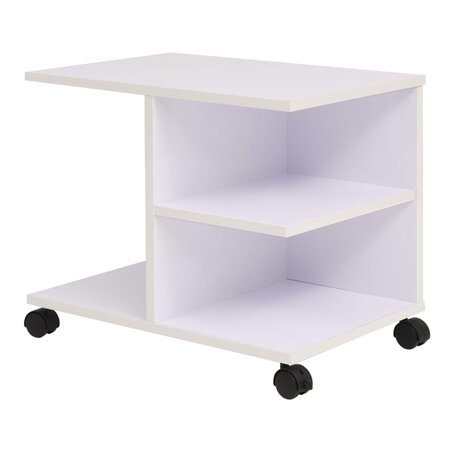 vidaXL Étagère à roulettes 50 x 35 x 42 cm Blanc