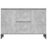 vidaXL Buffet Gris béton 104x35x70 cm Aggloméré