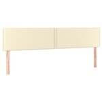 vidaXL Sommier tapissier et matelas et LED Crème 200x200 cm Similicuir