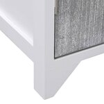 vidaXL Armoire de salle de bain Blanc et gris 46x24x116 cm Paulownia