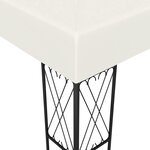 vidaXL Tonnelle avec guirlande lumineuse à LED 3x3 m Crème Tissu