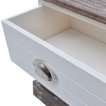 vidaXL Table de chevet 2 Pièces Marron et Blanc