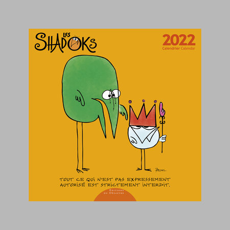 Calendrier 2022 mural 30x30 cm Les Shadoks