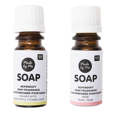 2 huiles parfumées 10 ml pour savon - pomme  rose