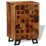 vidaXL Table de chevet Bois massif de Sesham 37 x 30 x 54 cm