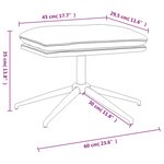 vidaXL Repose-pied Crème 60x60x35 cm Tissu