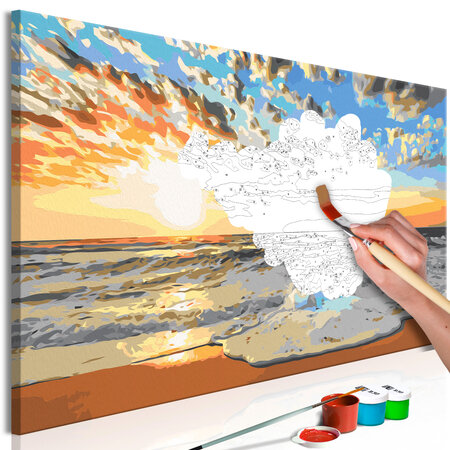 Tableau à peindre par soi-même - beautiful baltic sea l x h en cm 90x30