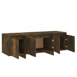 vidaXL Meuble TV Chêne fumé 120x30x40 5 cm Aggloméré