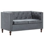 vidaXL Ensemble de canapés 2 Pièces Revêtement en tissu Gris