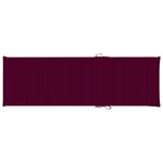 vidaXL Chaise longue avec coussin Bois d'acacia solide