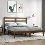 vidaXL Cadre de lit Marron miel Bois de pin massif 160x200 cm