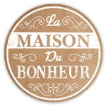 Set de table rond en toile de jute - maison du bonheur