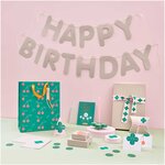 Guirlande Happy Birthday grise 5 m