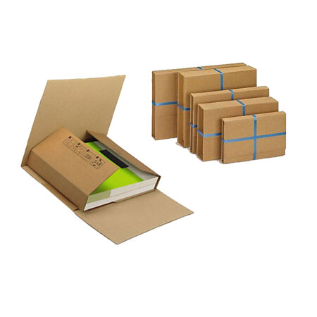 Lot de 100  etuis croix d’expédition carton brun 240×180 épaisseur 10 à 60 mm
