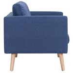 vidaXL Ensemble de canapé 2 Pièces Tissu Bleu