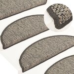 vidaXL Tapis d'escalier autocollants 15 Pièces 65x21x4 cm Anthracite