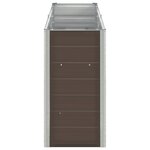 vidaXL Lit surélevé de jardin Acier galvanisé 240x40x77 cm Marron