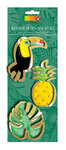 3 Découpoirs Inox Dorés Toucan/Ananas/Feuille