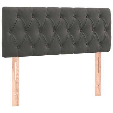 vidaXL Tête de lit Gris foncé 100x7x78/88 cm Velours