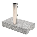vidaXL Socle de parasol Granite rectangulaire 25 kg