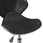 vidaXL Chaises pivotantes à manger lot de 4 noir similicuir