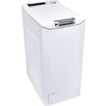 Lave-linge top hoover h3tfsmp48tamce-s - 8 kg - induction - 1400 trs/min - connecté - blanc