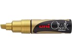 Marqueur craie pointe biseautée large pwe8k or or uni-ball