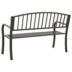 vidaXL Banc de jardin 125 cm Acier Gris