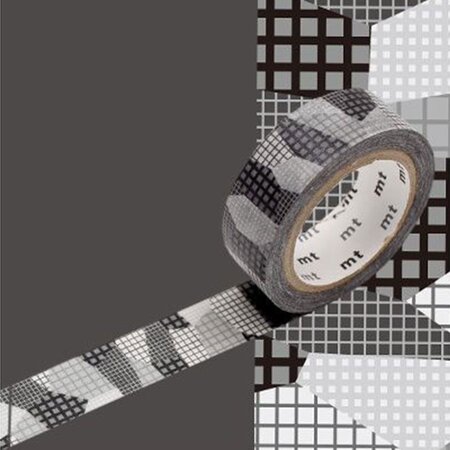 Masking Tape MT collage quadrillé noir