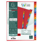 Intercalaires Carte Lustrée Avec Onglets Imprimés Alphabétiques 20 Positions Az - A4 - Couleurs Assorties - X 5 - Exacompta