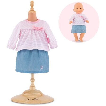 Corolle - top & jupe pour poupon 36cm