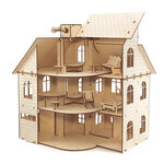 Maquette 3D en bois - Maison de Poupées 54 cm