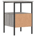 vidaXL Table de chevet sonoma gris 34x36x50 cm bois d'ingénierie