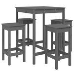 vidaXL Ensemble de bar de jardin 5 Pièces gris bois de pin massif