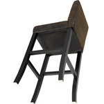 Tectake lot de 2 chaises de bar - marron foncé