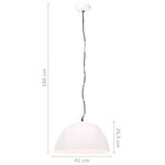 vidaXL Lampe suspendue industrielle vintage 25 W Blanc Rond 41 cm E27